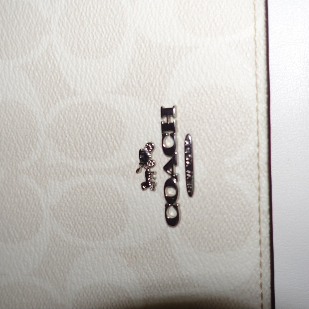 Coach Cream Shoulder Bag with Silver Accents - Picture 5 of 5